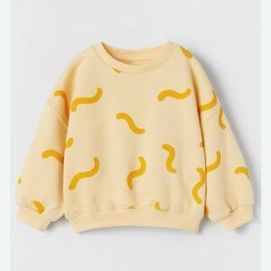 ZARA Toddler Yellow Sweatshirt - Size: 12-18mo.